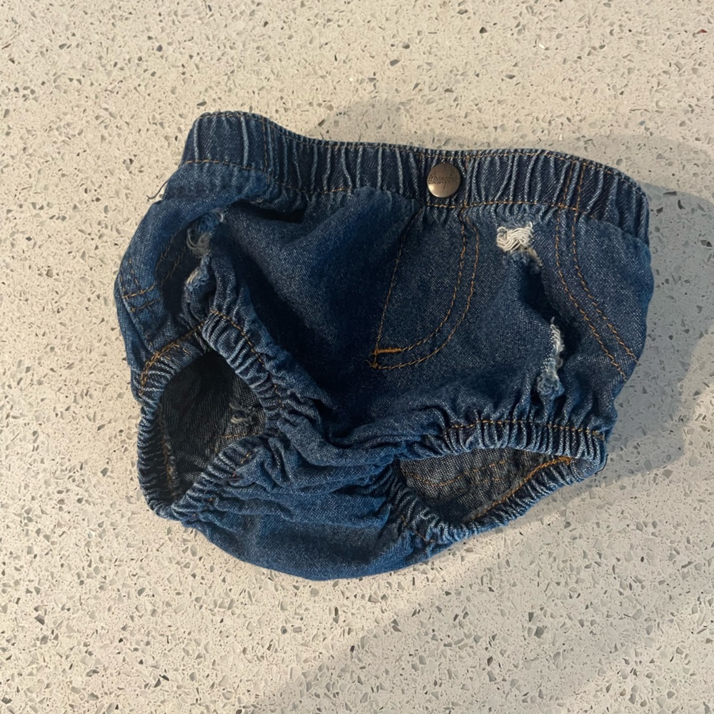 Custom distressed wrangler bummies